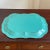 Early-20th Century Hand-Painted Teal & Gold Tole Serving Tray For Sale - Image 16 of 17