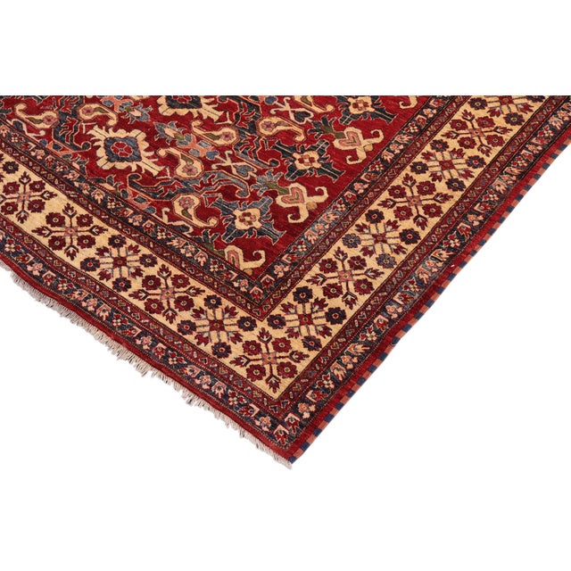 Tribal Super Kazak Red/Beige Wool Rug - 7'8'' X 11'2'' For Sale - Image 4 of 10