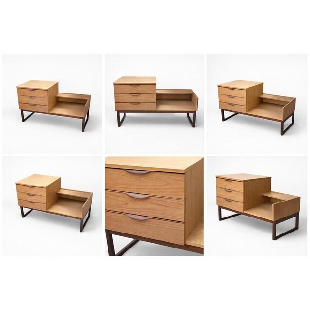 Mid-Century Drawer Storage Bench in Teak and Formica from Europa, 1960s For Sale - Image 9 of 10
