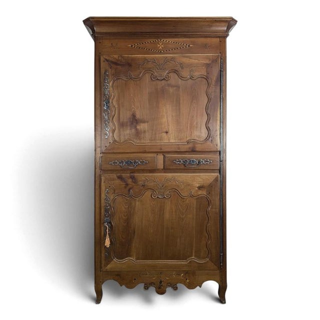Louis XV Carved and Inlaid Cherrywood Dresser with Star For Sale - Image 12 of 12