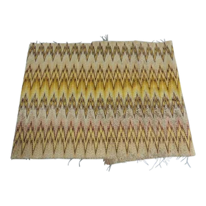 Antique Orange & Yellow Woven Bargello Textile Fragment
