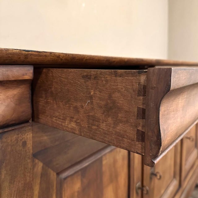 19th Century French Louis Philippe Period Walnut Buffet ~ Enfilade ~ Credenza For Sale - Image 12 of 18