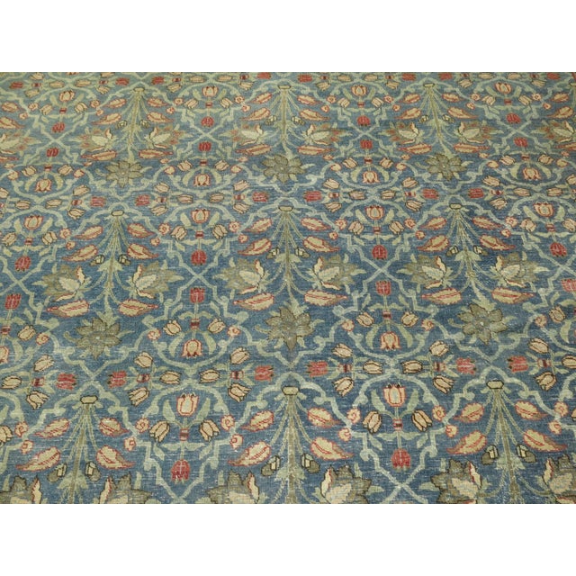Textile Antique Zabihi Collection Persian Tabriz Carpet For Sale - Image 7 of 8