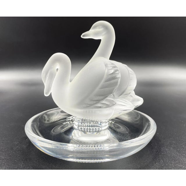 René Lalique Deux Cygnes Ring Plate from Lalique, 1960s For Sale - Image 4 of 12