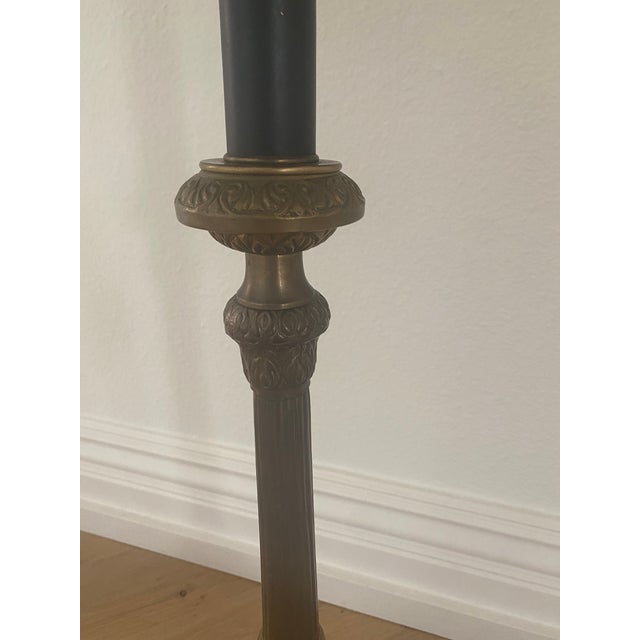 1990s John-RIchard Brass Candelstick Lamp For Sale - Image 10 of 13