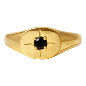Northen Star Black Onyx Signet Ring Us 7