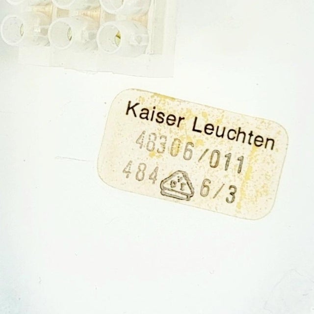Metal Mid-Century Modern Glass and Chrome Wall Sconce from Kaiser Leuchten, Germany, 1960s For Sale - Image 7 of 9