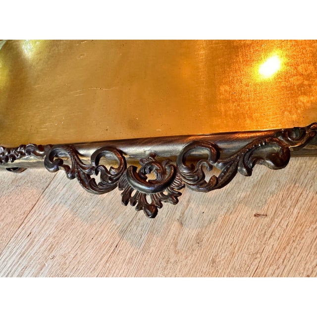 Brass Early 20th Century Metal Curved Glass Picture Frame For Sale - Image 8 of 10