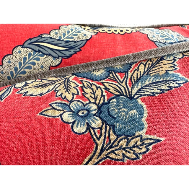 Brunschwig & Fils Vintage Brunschwig & Fils French Country Cotton Lumbar Pillows/Pair For Sale - Image 4 of 10