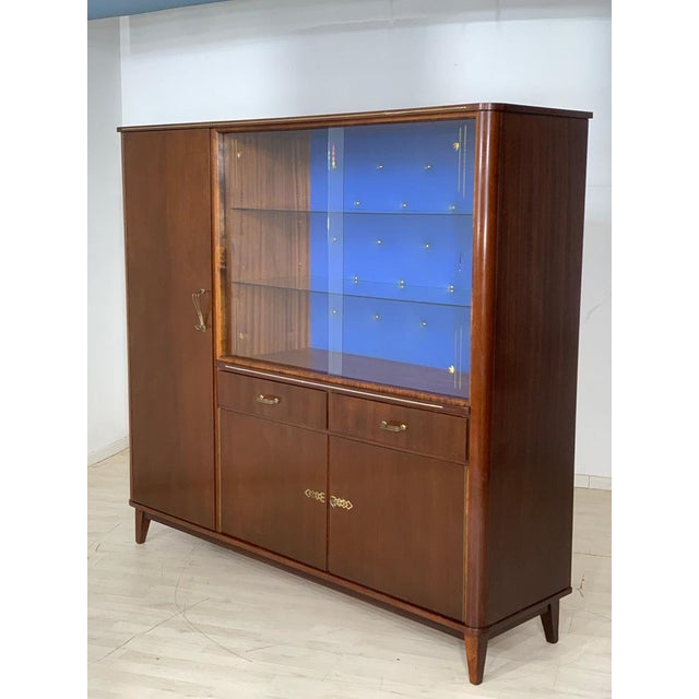 Brown Mid-Century German Cabinet, 1960s For Sale - Image 8 of 11