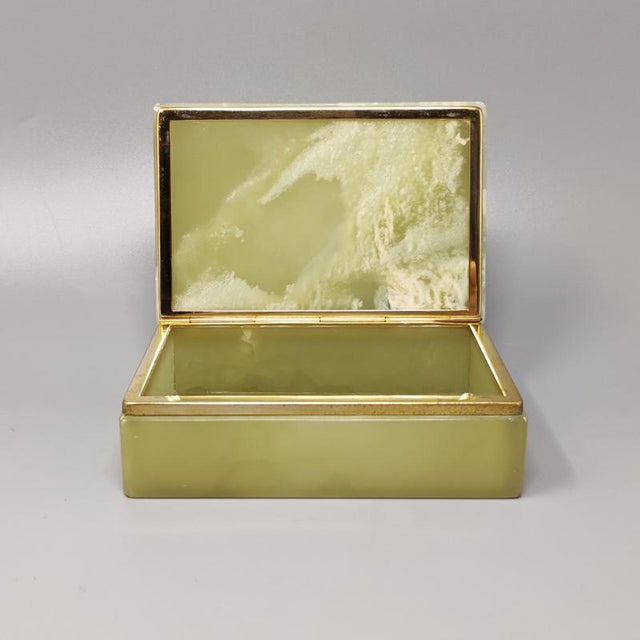 Italian Green Box in Onyx, 1960s For Sale - Image 4 of 8