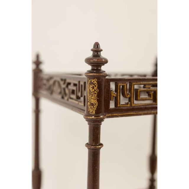 Small Napoleon III Side Table with Japanese-Style Lacquer For Sale - Image 5 of 8