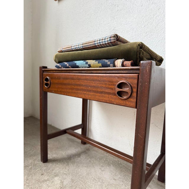 Mahogany Bedside Table by Jacques Hauville for Roche Bobois, 1950s For Sale - Image 14 of 18