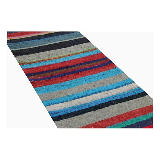 2010s Vintage Scandinavian Style Kilim Runner Rug 1'7" X 6'6" For Sale - Image 5 of 6