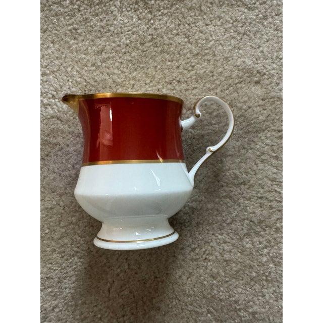 1980s 1980s Mikasa Bone China Coffee/Tea Pot Set With Creamer & Sugar Container in Mikasa Egyptian Terracotta Pattern - Set of 3 For Sale - Image 5 of 10