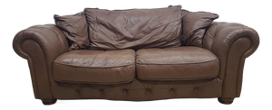 Mid-Century Style Chesterfield Sofa inl Leather