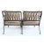 1950s 1950s Maurizio Tempestini Salterini Ribbon Back Wrought Iron Settee With New Cushions, Attributed For Sale - Image 5 of 9