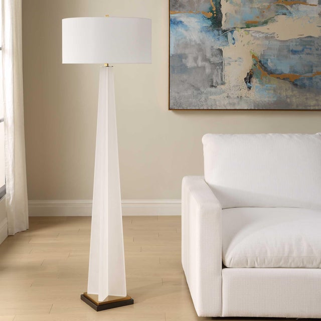 Contemporary Rosin White Floor Lamp For Sale - Image 3 of 10