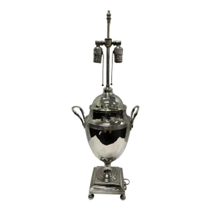 Antique Sliver Plate Urn Lamp