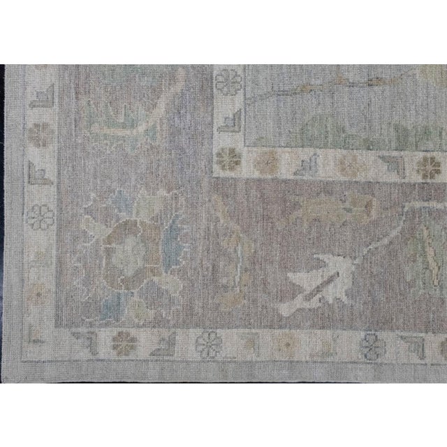 Turkish Oushak Rug 12'2" x 15'6" For Sale - Image 4 of 8