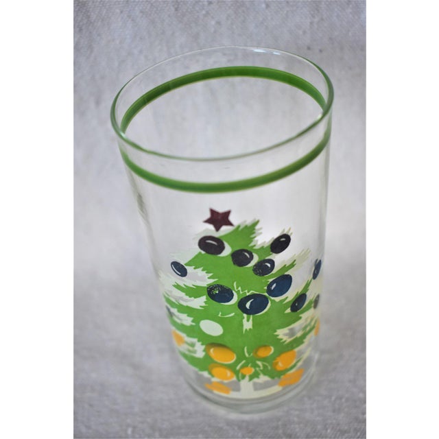 1980s Vintage Christmas Tree Glasses Set of 7 Chairish
