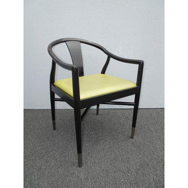 1970s Set of Four Mid Century Modern Lime Green Arm Chairs by Lewis Mittman For Sale - Image 5 of 12
