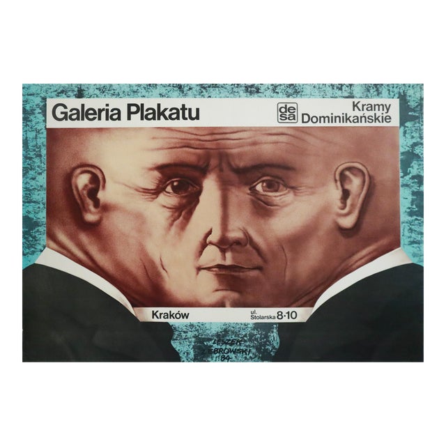 1984 Original Polish Exhibition Poster, Leszek Zebrowski at Galeria Plakatu For Sale