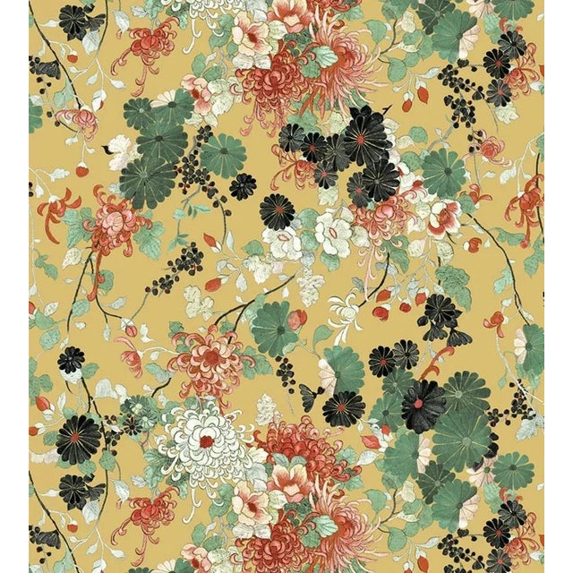 Sample - Jean Paul Gaultier for The House of Scalamandré Yokata Wallcovering, Dore For Sale