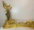 Metal Pair 1800's 2 Tone Ornate Dore Bronze Figural Andirons Chenets Fireplace Fender For Sale - Image 7 of 17