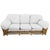 Full Art Deco-style "Presidents" Stick Reed Rattan Living Room Set, with a reclining Lounge chair, ottoman and a 3-seat...