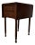 Antique Walnut Drop-Leaf Side Table With Two Drawers & Turned Legs/ Sold For Sale