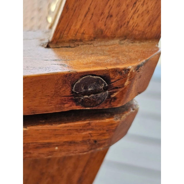 Antique 19th Century Oak Plantation Chair With Original Folding Leg Rests For Sale - Image 13 of 15