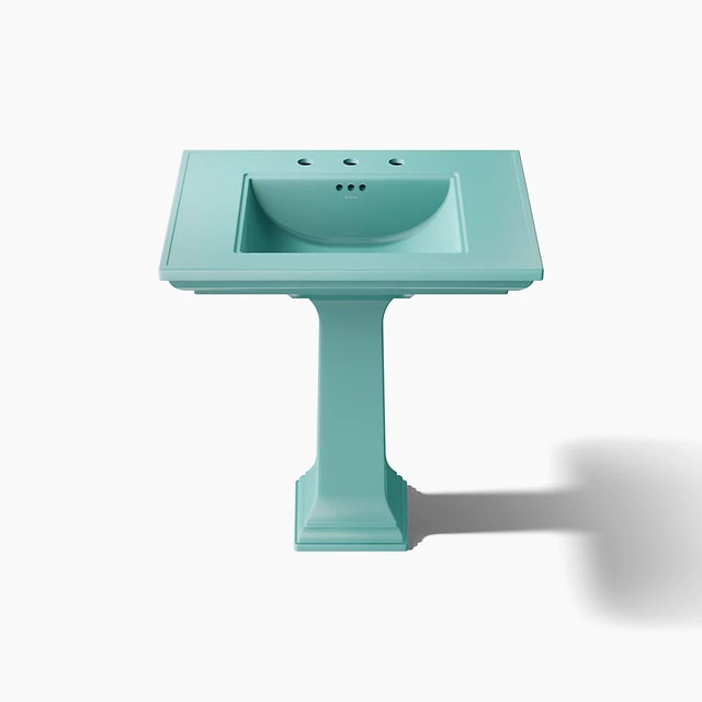 Kohler Memoirs Stately 30-3/4″ Rectangular Pedestal Bathroom Sink – Spring Green (Model K-2268-8) Condition: Brand new, in...