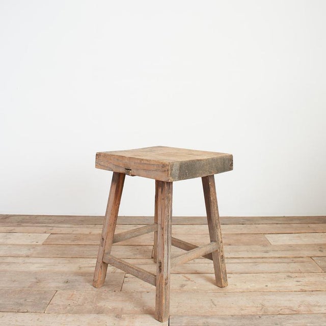 Small Antique Elm Side Table, 1920s For Sale - Image 9 of 10