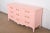 French Provincial Kindel Furniture French Provincial Louis XV Pink Lacquered Dresser, Newly Refinished For Sale - Image 3 of 12