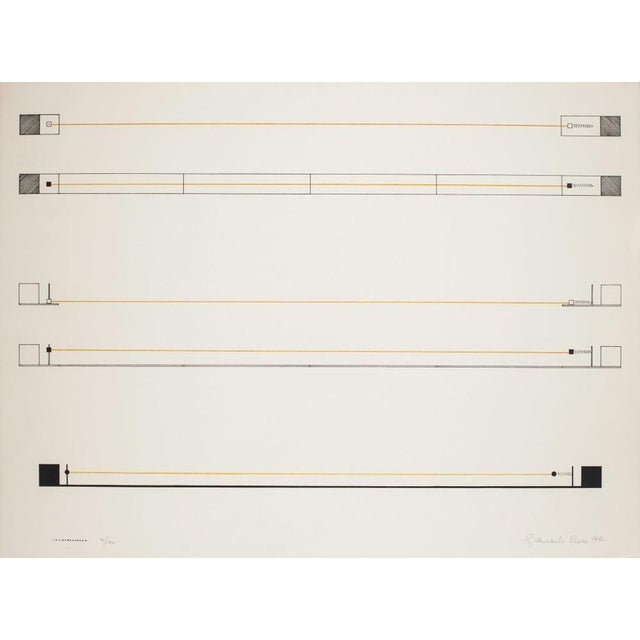 Tension is an original litograph artwork, realized by Giancarlo Croce in 1970s. Hand-signed, dated, numbered, edition...