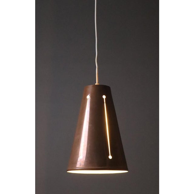 Mid-Century Copper Ceiling Lamp, 1950s For Sale - Image 4 of 18