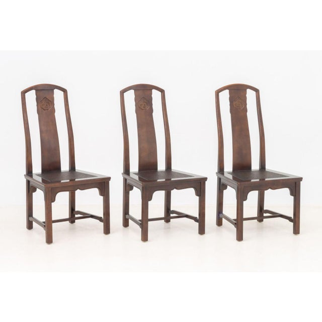 Late 20th Century Henredon Chinese Style Mahogany Dining Chairs, 8 For Sale - Image 5 of 18