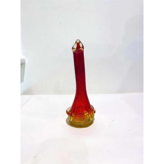 Vintage Mid-Century Amberina Vase For Sale In Charleston - Image 6 of 9