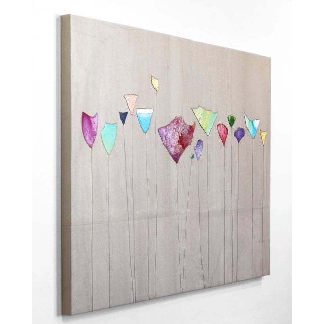 Large Contemporary Original Minimalist Botanical Still Life Painting "Field of Image Ii" Artwork by Peter Kuttner For Sale In Los Angeles - Image 6 of 9