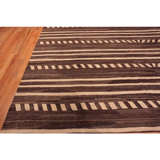 Early 21st Century Large Geometric Modern Contemporary Kilim Area Rug For Sale - Image 5 of 8