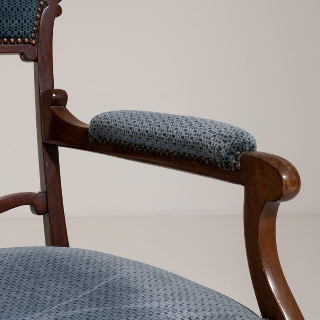 Pair of Louis XV Upholstered Armchairs, Rococo Style, United Kingdom, 19th Century For Sale - Image 10 of 12