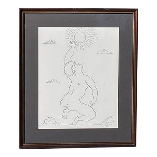 1960s "The Self" Picasso-Esque Line Drawing For Sale
