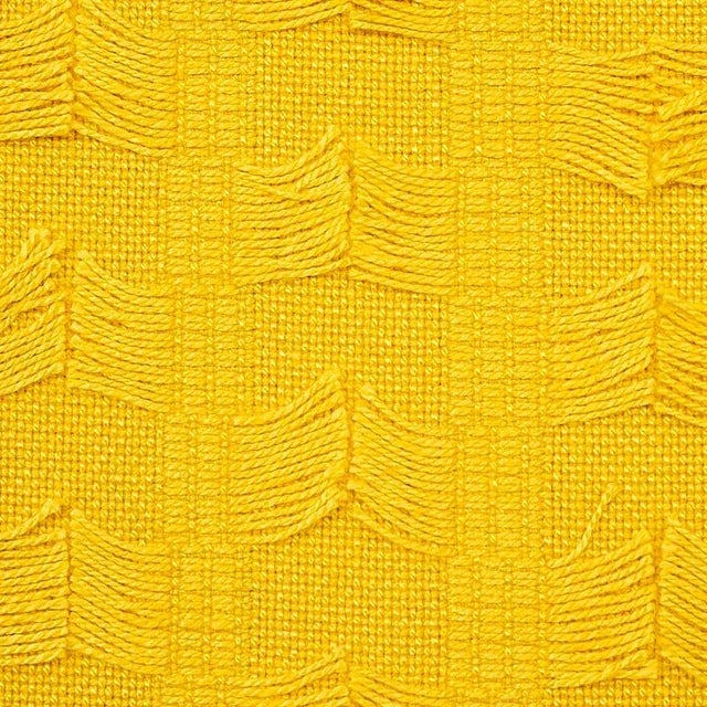 Boho Chic Schumacher Montego Fringe Fabric in Yellow For Sale - Image 3 of 4