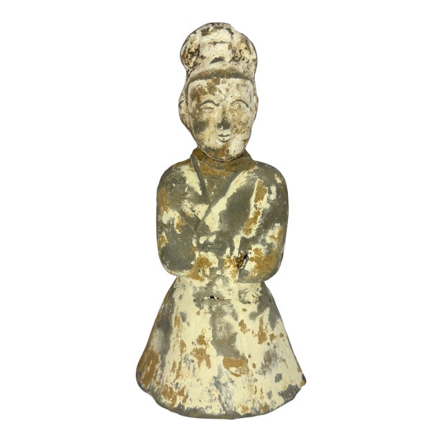Kneeling Chinese Statuette For Sale