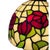 Tiffany Style Table Lamp with Stained Glass Shade and Decorative Base, 1980s For Sale - Image 4 of 7