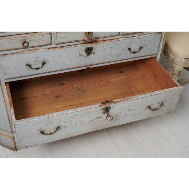 Antique Northern Swedish Classic Gustavian Chest of Drawers For Sale - Image 12 of 14
