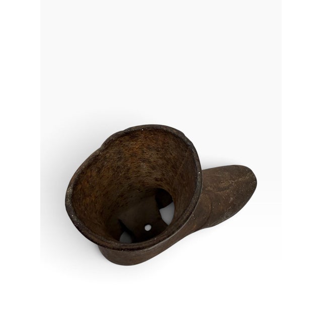Victorian Antique 19th Century Cast Iron Victorian High Button Boot Mannequin Base For Sale - Image 3 of 5