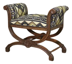 Early 20th Century Antiques X-Base Footstool