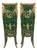 Pair of Faux Malachite Pedestals For Sale